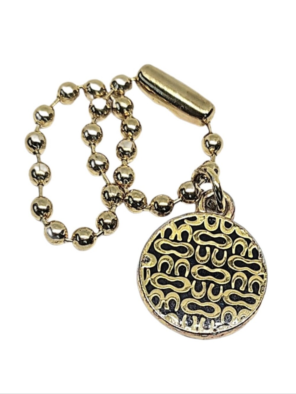 💛 Vintage ULTRA RARE Mini Coach Black Gold Metal Hangtag Bag Charm Keychain Y2K